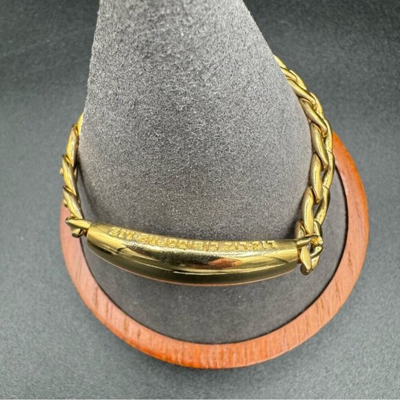 LCI Liz Claiborne Goldtone ID Bracelet - Picture 3 of 11